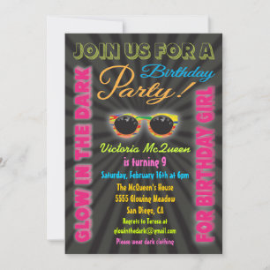 Les invitations à la fête d'anniversaire de la pet