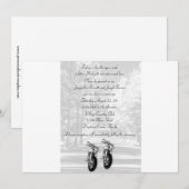 Les invitations au mariage pour motos ouvertes (Devant / Derrière)