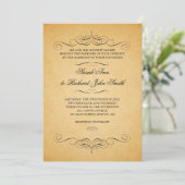 Les invitations au mariage vintage fleurissent (Debout devant)