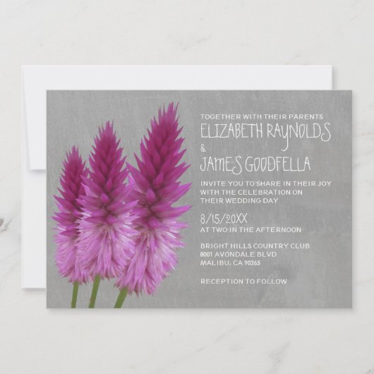 Les invitations aux mariages de Celosia (Devant)