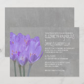 Les invitations aux mariages de crocus (Devant / Derrière)