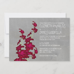 Les invitations aux mariages des Gladiolas
