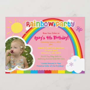 Les invitations aux photos de Rainbow Party
