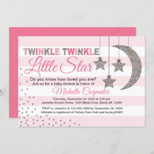 Les invitations baby showers scintillent la petite