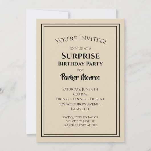 Les invitations d'anniversaire BIG 50 (Dos)