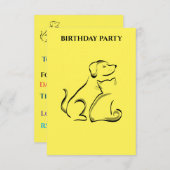 "LES INVITATIONS D'ANNIVERSAIRE CHIEN ET CHAT PERS (Devant / Derrière)