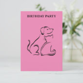 "LES INVITATIONS D'ANNIVERSAIRE CHIEN ET CHAT PERS (Debout devant)