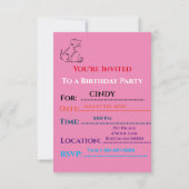 "LES INVITATIONS D'ANNIVERSAIRE CHIEN ET CHAT PERS (Dos)