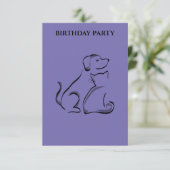 "LES INVITATIONS D'ANNIVERSAIRE CHIEN ET CHAT PERS (Debout devant)