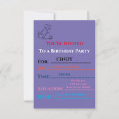 "LES INVITATIONS D'ANNIVERSAIRE CHIEN ET CHAT PERS (Dos)