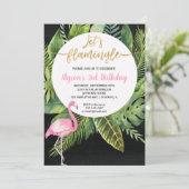 Les invitations d'anniversaire de Flamant rose, (Debout devant)