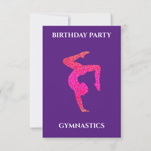 LES INVITATIONS D'ANNIVERSAIRE "GYMNASTIQUES" ONT  (Devant)