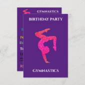 LES INVITATIONS D'ANNIVERSAIRE "GYMNASTIQUES" ONT  (Devant / Derrière)