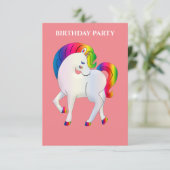 LES INVITATIONS D'ANNIVERSAIRE "RAINBOW PONY" ONT  (Debout devant)