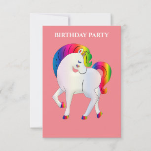 LES INVITATIONS D'ANNIVERSAIRE "RAINBOW PONY" ONT