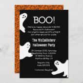 Les Invitations de la fête du costume d'Halloween (Devant / Derrière)