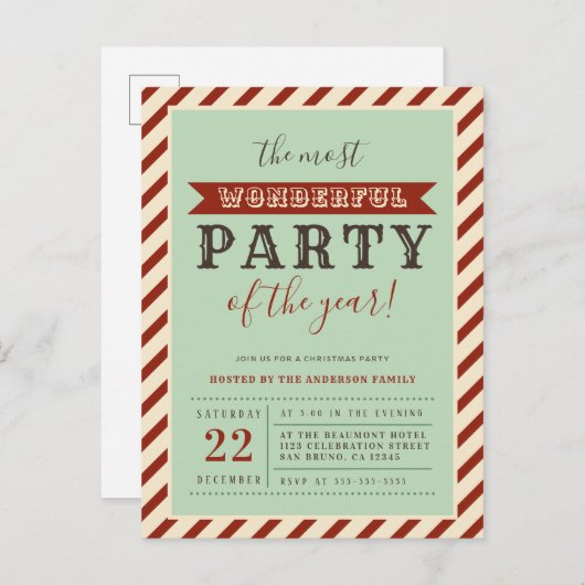 Les Invitations De La Fête La Plus Merveilleuse De (Devant / Derrière)