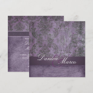 LES INVITATIONS DE MARIAGE DAMASSÉ VINTAGES