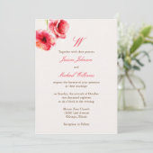 Les invitations de mariage des coquelicots d'aquar (Debout devant)