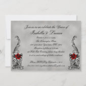 Les invitations de mariage gothique de la danse (Dos)