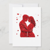 Les invitations de mariage ornées de roses rouges  (Dos)