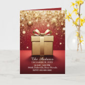 Les invitations de Noël Cadeau d'Or Réel Présent (Fleur jaune)