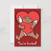 Les invitations de Valentine Cartes Cupid personna (Devant)