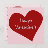 Les invitations de Valentine Cartes d'Amour Person (Devant / Derrière)
