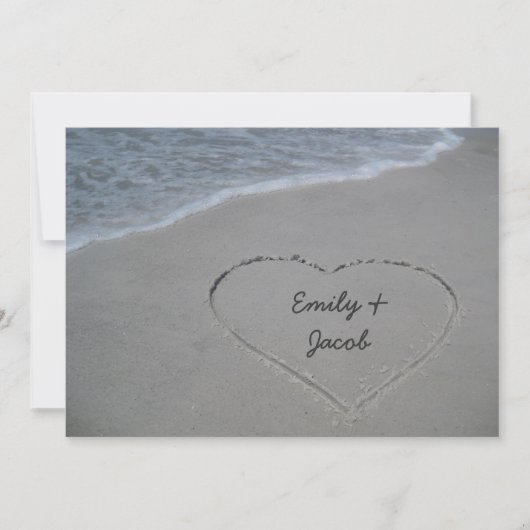 Les Invitations du Heart in the Sand Beach Anniver (Devant)
