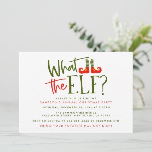 Les invitations du Noël des elfes (Debout devant)