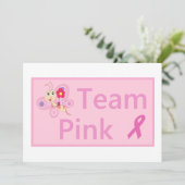 Les invitations du ruban rose Sensibilisation au c (Debout devant)