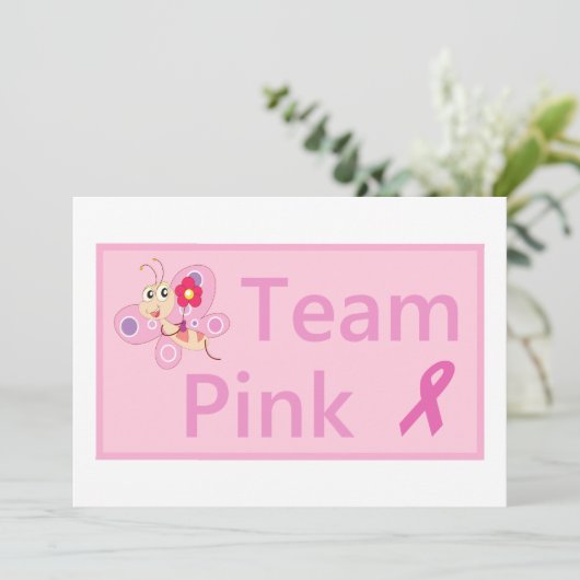 Les invitations du ruban rose Sensibilisation au c (Debout devant)