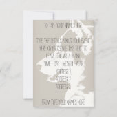 Les invitations enrouées ont personnalisé la carte (Dos)