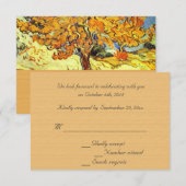 Les invitations RSVP de mariage de l'arbre de mûri (Devant / Derrière)