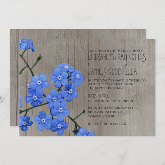 Les invitations Rustiques à ne pas se marier (Devant / Derrière)