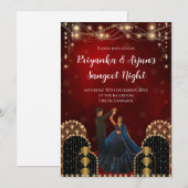 Les invitations Sangeet Digital Indian Sangeet inv (Devant / Derrière)