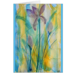Les iris soustraient l'aquarelle, le doux et