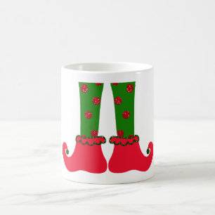 Les jambes des elfes de Noël et Holly Mug