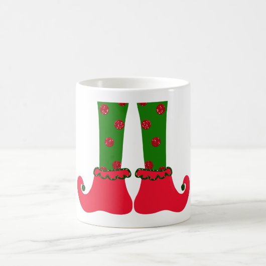 Les jambes des elfes de Noël et Holly Mug (Centre)