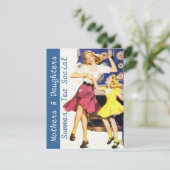 Les jolies mères et filles rétro Invitations socia (Debout devant)