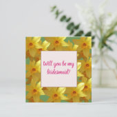 Les jonquilles jaunes Serez-vous ma carte fleurie (Debout devant)