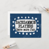Les Joueurs De Backgammon Ont Plus De Carte De Voe (Devant/Arrière en situation)