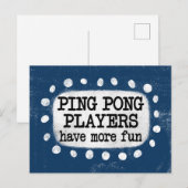 Les Joueurs De Ping Pong Ont Plus De Carte Postale (Devant / Derrière)