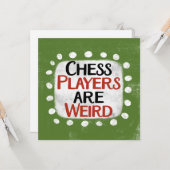 Les Joueurs D'Échecs Sont Une Carte De Voeux Bizar (Devant/Arrière en situation)