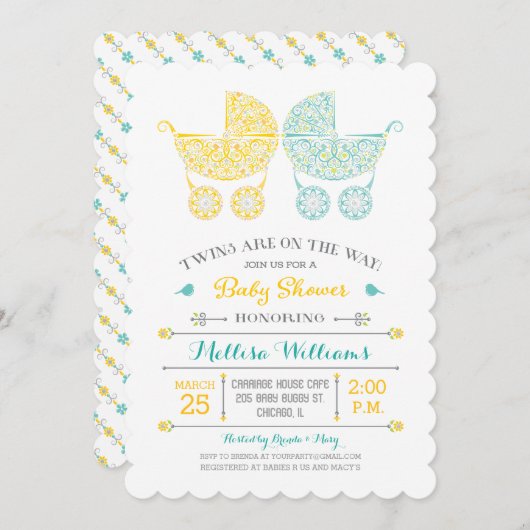 Les jumeaux sont sur le chemin ! Invitation de (Devant / Derrière)