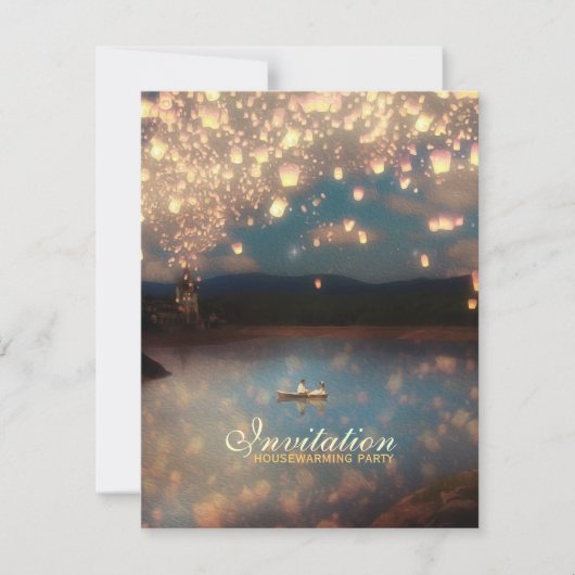 Les Lanternes Amoureuses - Invitation de la fête d (Devant)