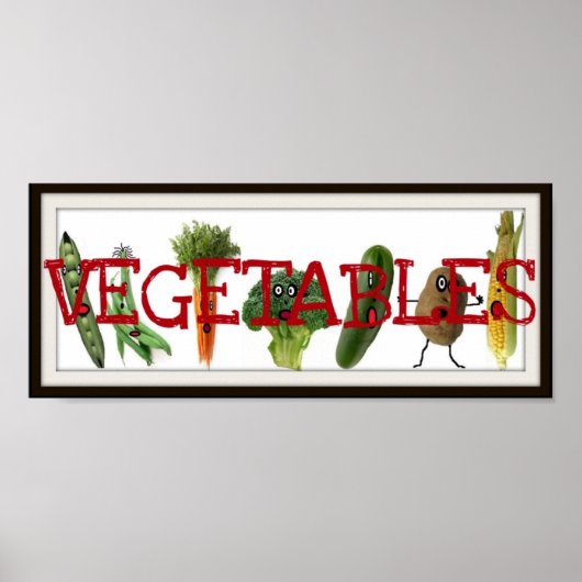Les légumes sont une grande affiche de dessin (Devant)