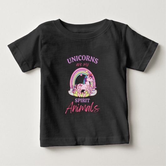 Les licornes sont mon esprit Animaux T-shirt (Devant)