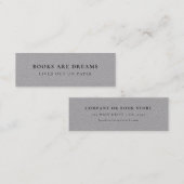 Les livres sont des rêves | Carte Signet mini prom (Devant / Derrière)