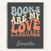 Les livres sont mon Carnet de langue d'amour (Devant)